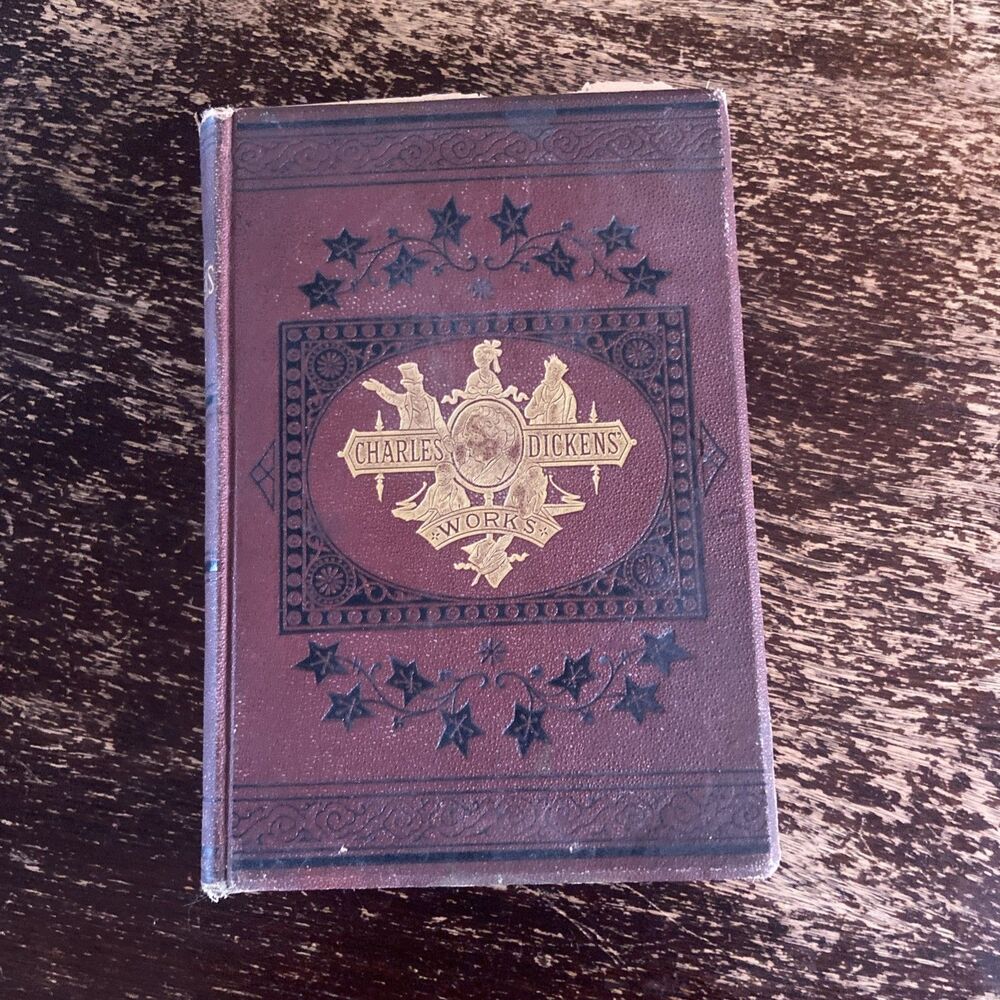 1880 Works of Charles Dickens Vol III P.F. Collier Illustrated Antique Book